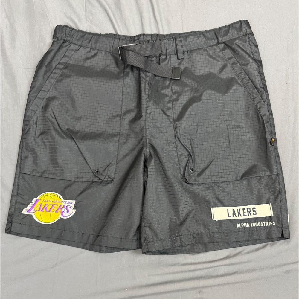 Alpha Industries x New Era Los Angeles Lakers Ripstop Utility Shorts Mens Medium